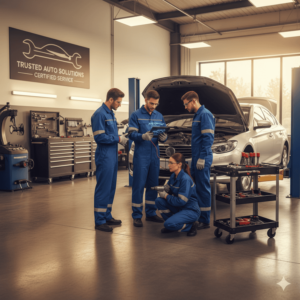 NKR Motors team working on a vehicle